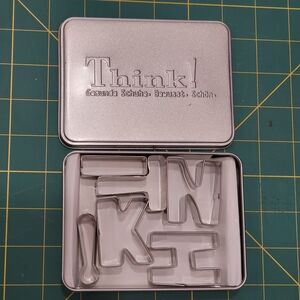 Think! Silver Embossed Tin